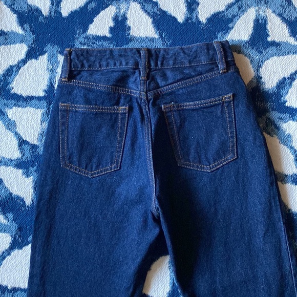 J. Galt small cotton dark denim raw hem high waisted jeans - Picture 11 of 15